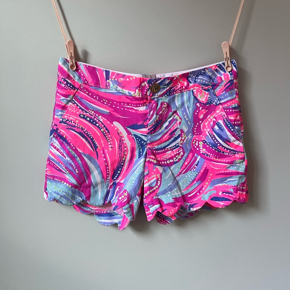Lilly Pulitzer Buttercup Shorts 00 Oh My Guava Magenta